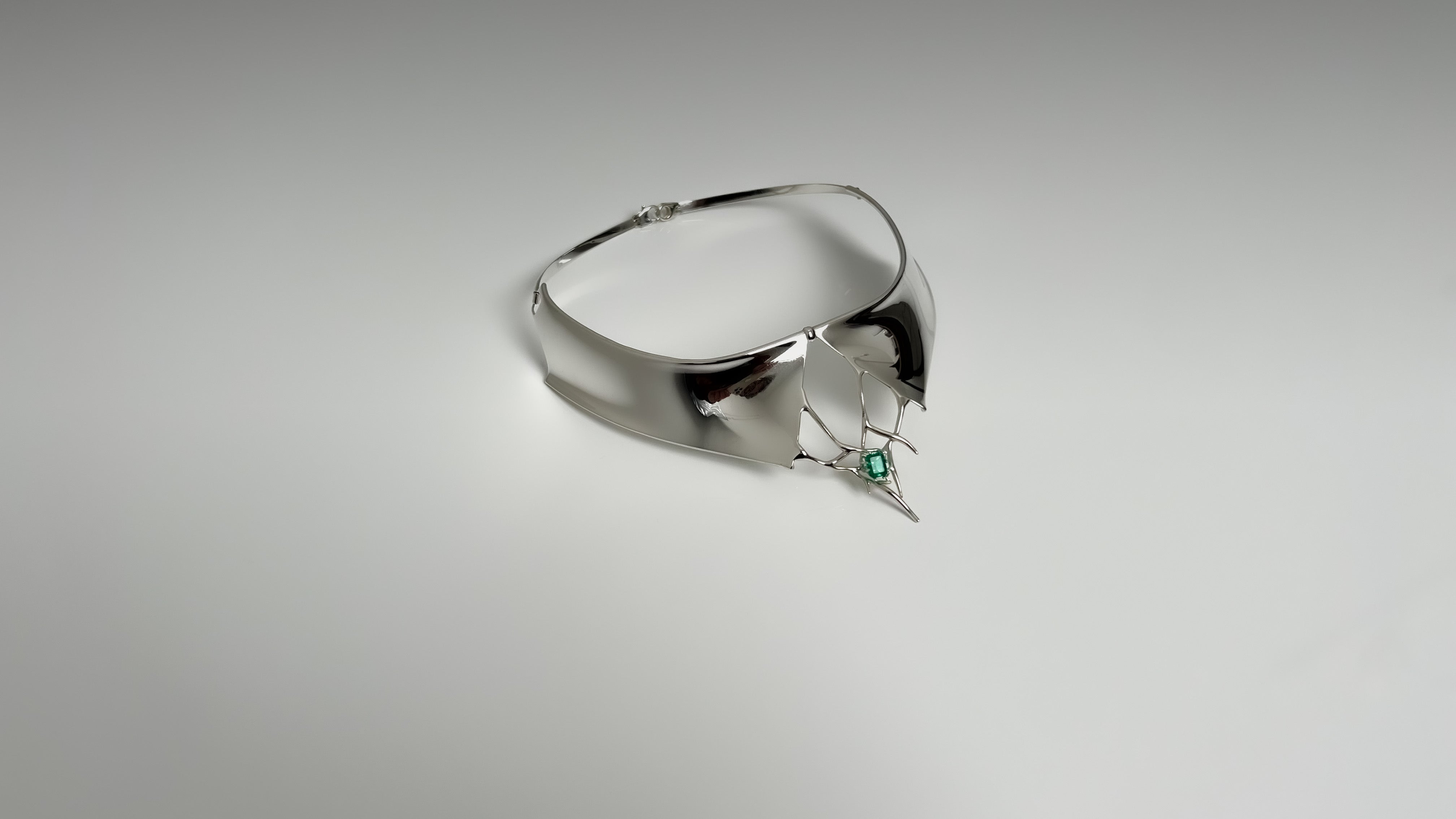 Charles Darius High Jewelry – artisan-crafted necklace photographed in Paris studio.