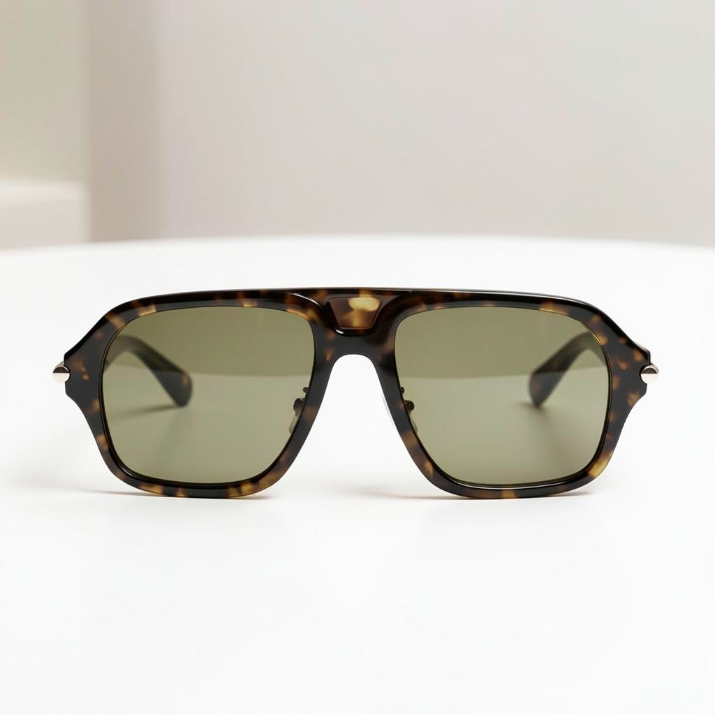JADE Havanas Dandy sunglasses — green lenses, product view