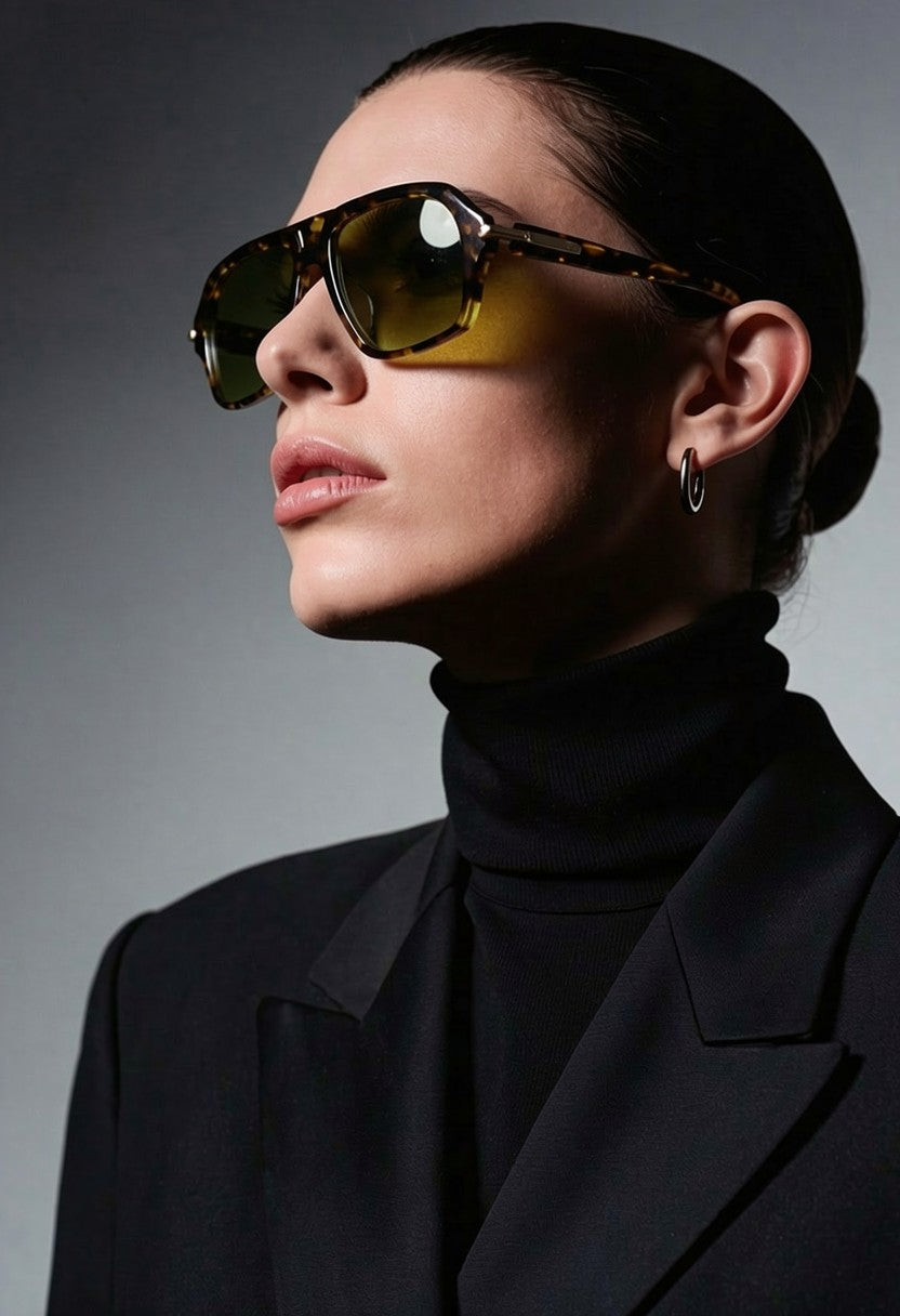 JADE Havanas Dandy sunglasses — on model