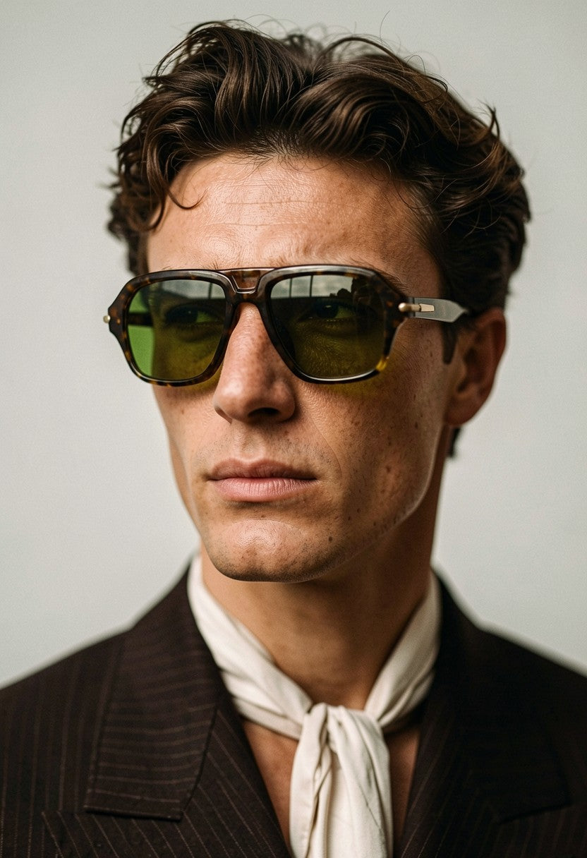 JADE Havanas Dandy sunglasses — on model