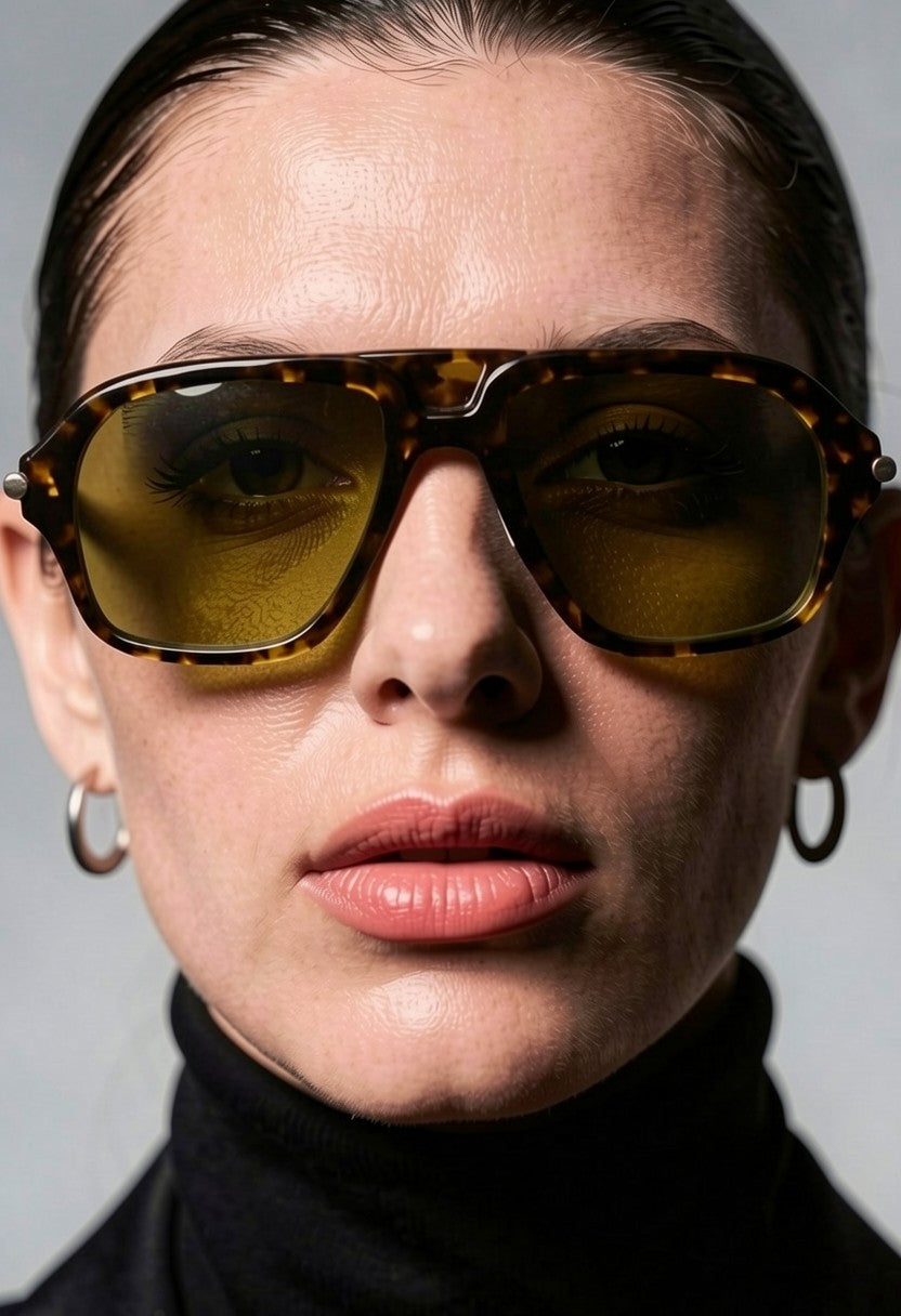 JADE Havanas Dandy sunglasses — on model